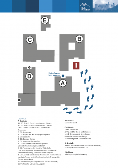 Lageplan Kreishaus Paderborn